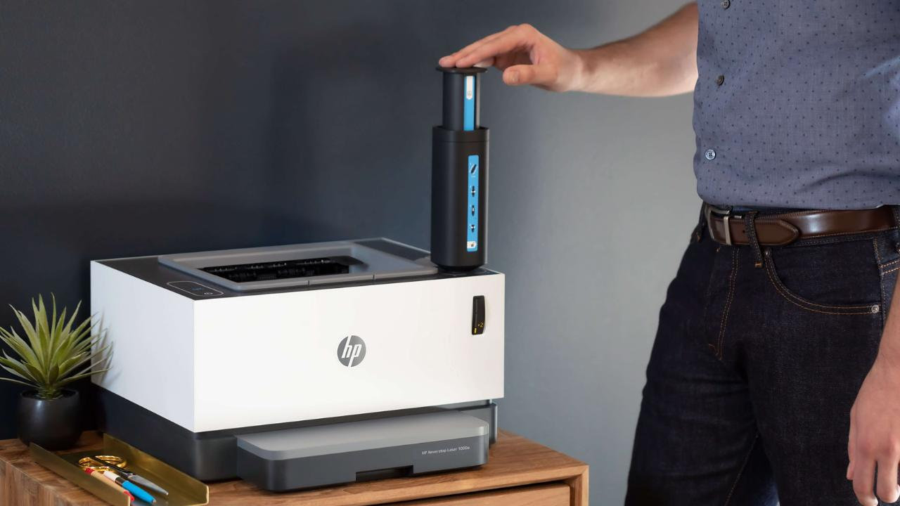 پرینتر لیزری چندکاره اچ پی مدل Neverstop Laser MFP 1200w - موناکوسیستم